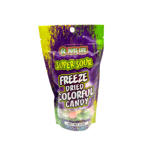 Bliss Life Super Sour Freeze Dried Colorful Candy - 3 oz