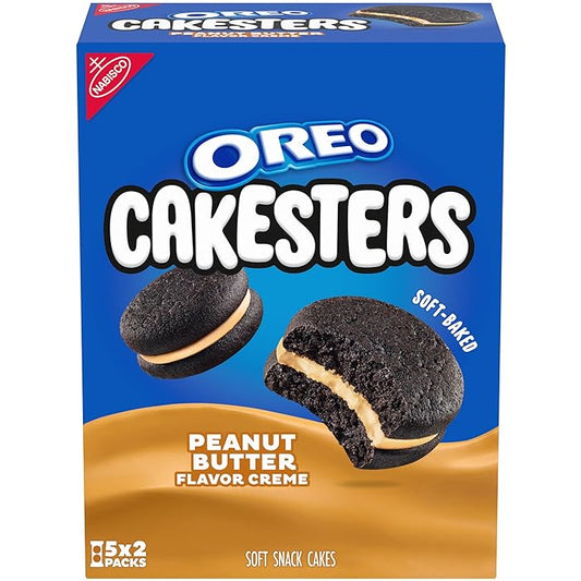 OREO Peanut Butter Creme Cakesters Soft Snack Cakes,