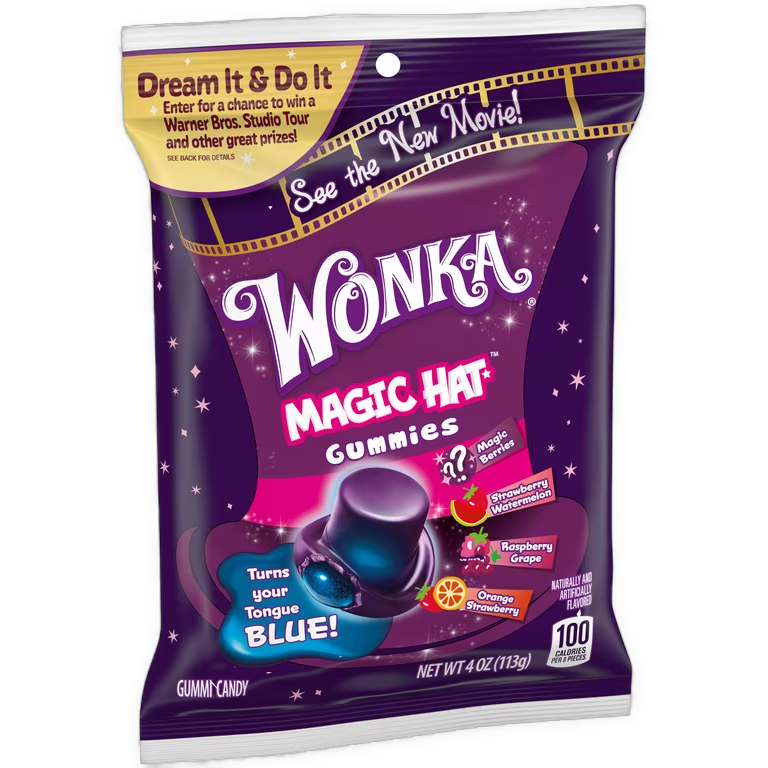 Wonka Magic Hat Fruit Flavored Gummy Candy, 4oz