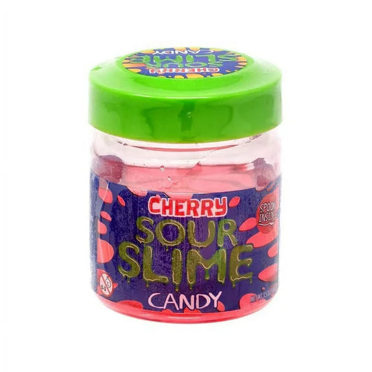 Sour Slime Candy, Cherry Flavor, 3.5 Ounce Jar