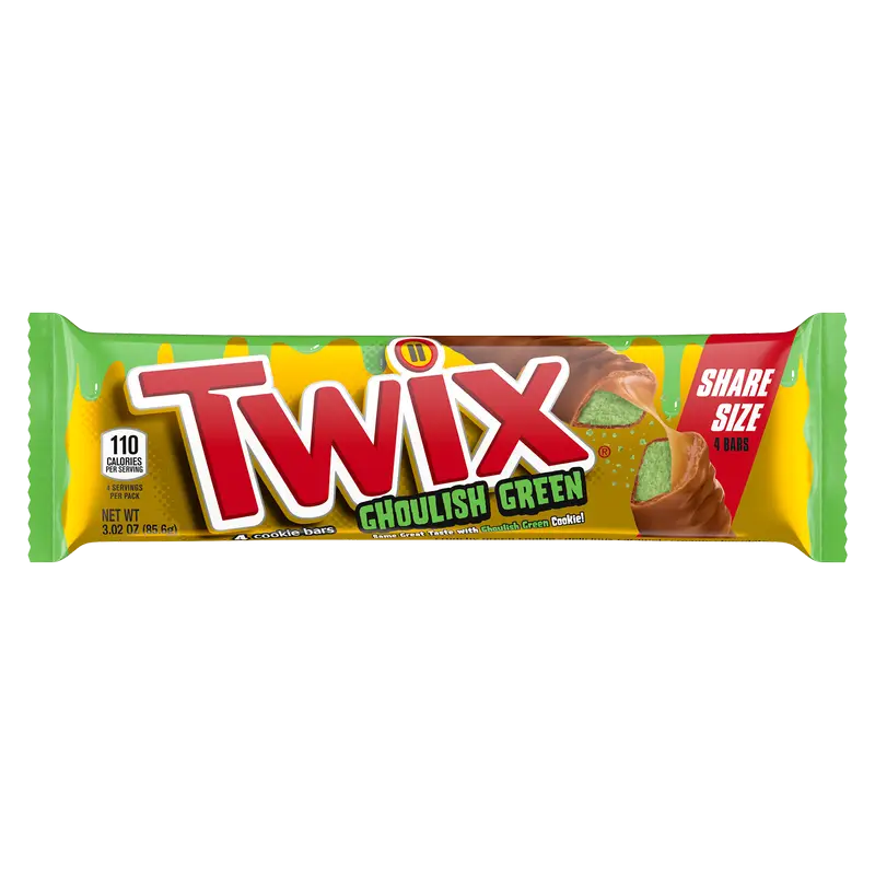 Twix Share Size Halloween Ghoulish Green 3.02oz