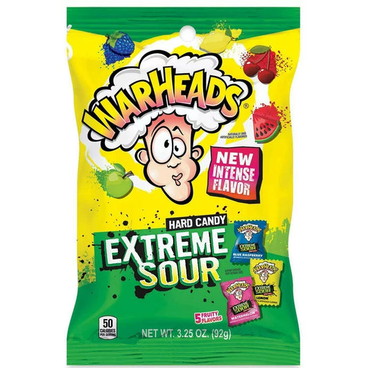 Warheads Extreme Sour Hard Candy 3.25oz Assorted Flavors