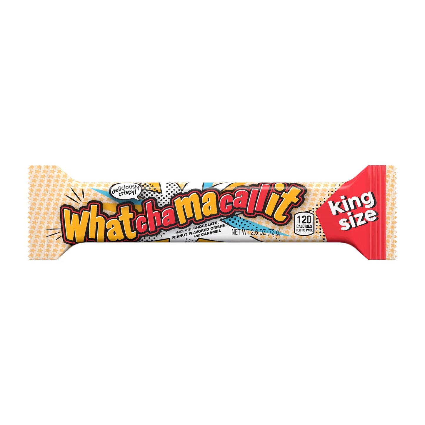 WHATCHAMACALLIT Chocolate and Caramel Over Peanut Flavored Crisps King Size