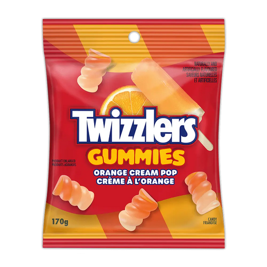 Twizzlers Gummies Orange Cream Pop 170g