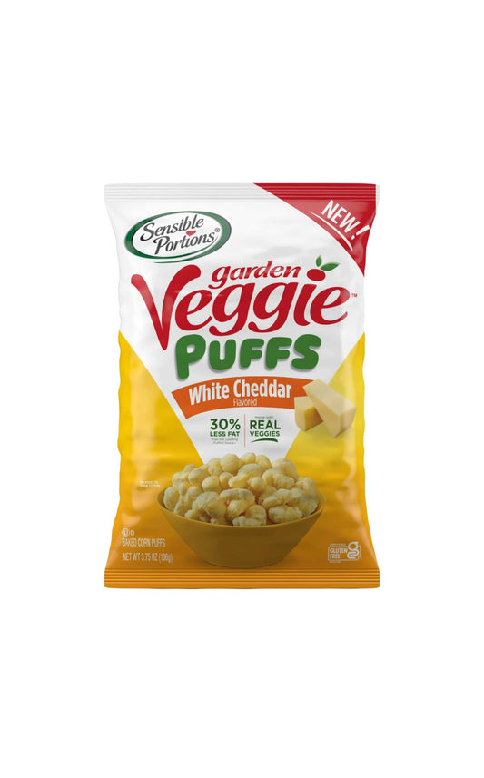 Sensible Portions Garden Veggie Puffs, White Cheddar, 3.75 oz