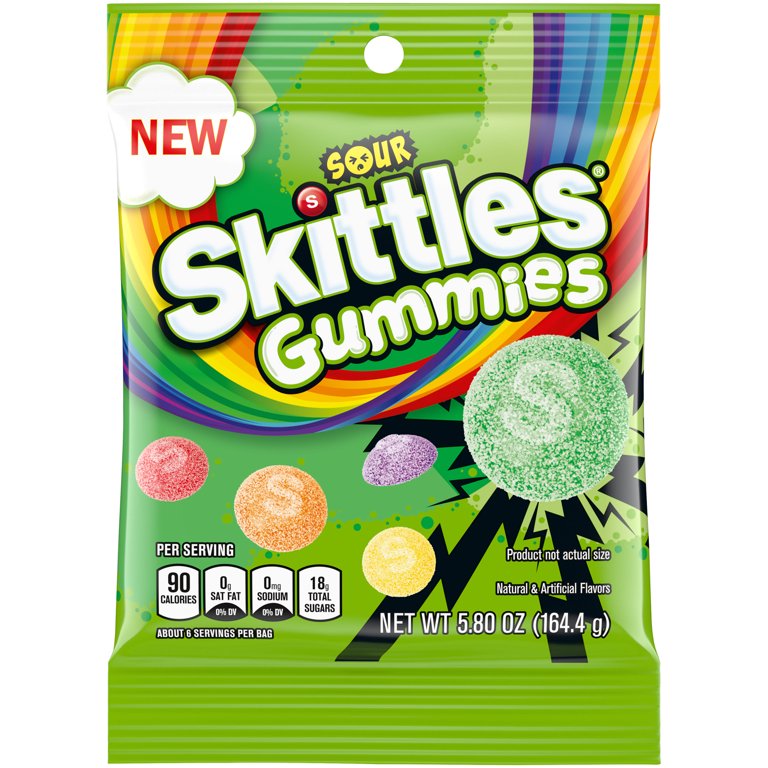 Skittles Sour Gummies Chewy Candy - 5.8 oz