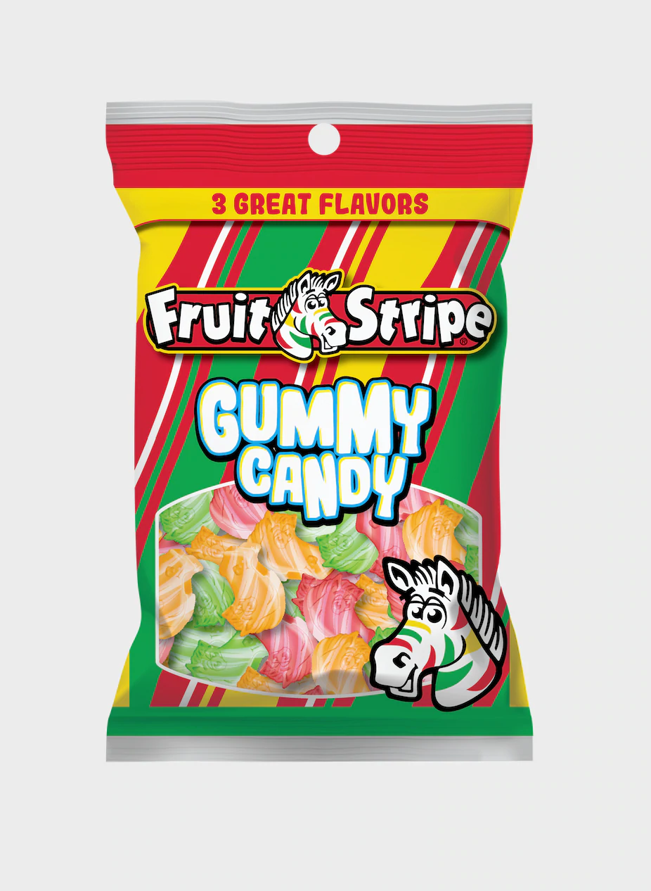 FRUIT STRIPE GUMMY PEG BAG 3.25OZ