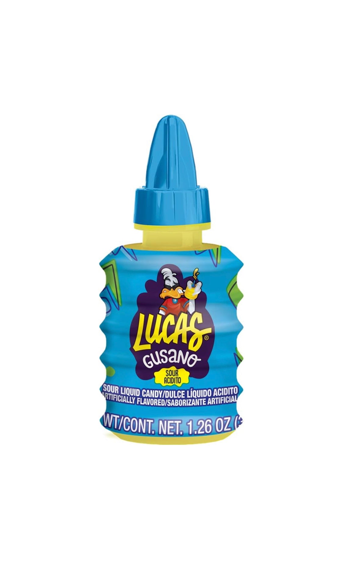 Lucas Gusano Green Apple Flavored Liquid Sour Candy, 1.26oz