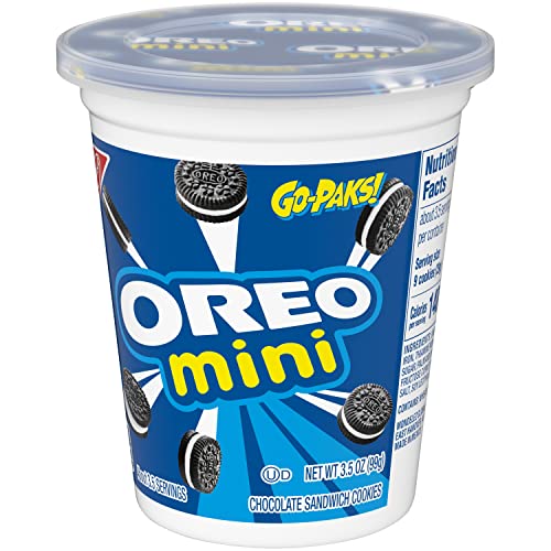 OREO Mini Chocolate Sandwich Cookies Go-Pak, On The Go Snacks, 3.5 oz