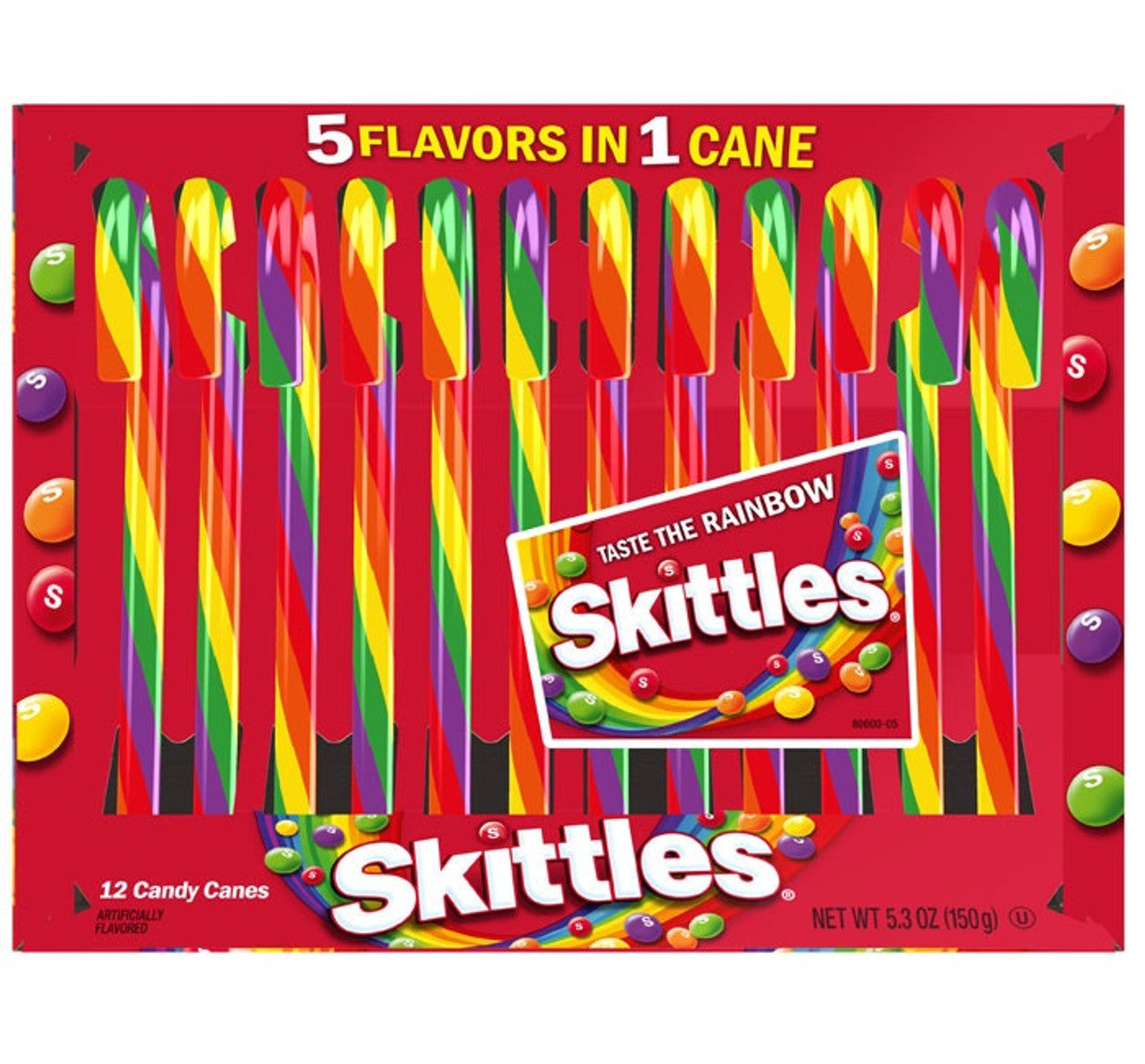 Skittles Candy Canes 5 Flavors