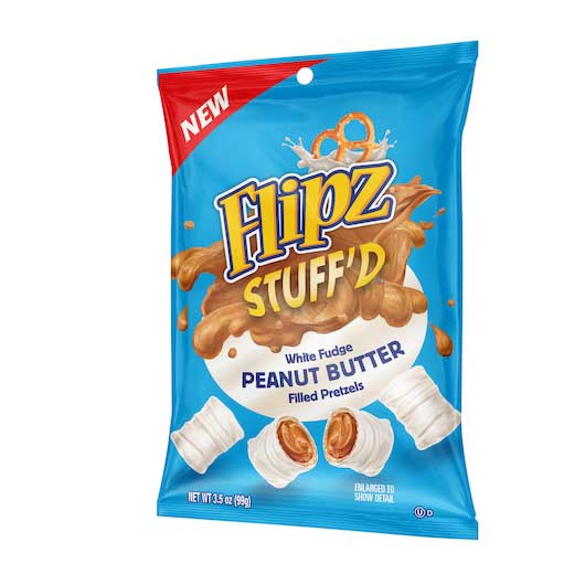 Flipz White Fudge Peanut Butter Filled Pretzel, 3.5 Oz