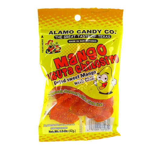 Alamo Candy Mango Chilosito Dried Sweet Mango With Chili Powder 1.5  oz