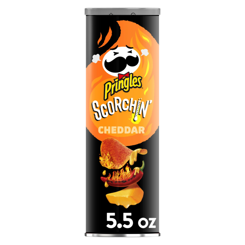 Pringles Scorchin Cheese Potato Crisps, 5.5 Oz