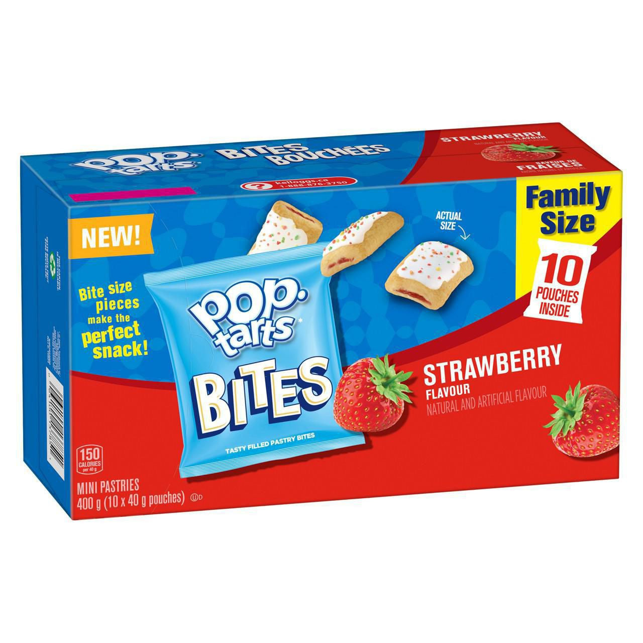 Pop Tarts Bites Frosted Strawberry Baked Pastry Bites, 14.1 oz