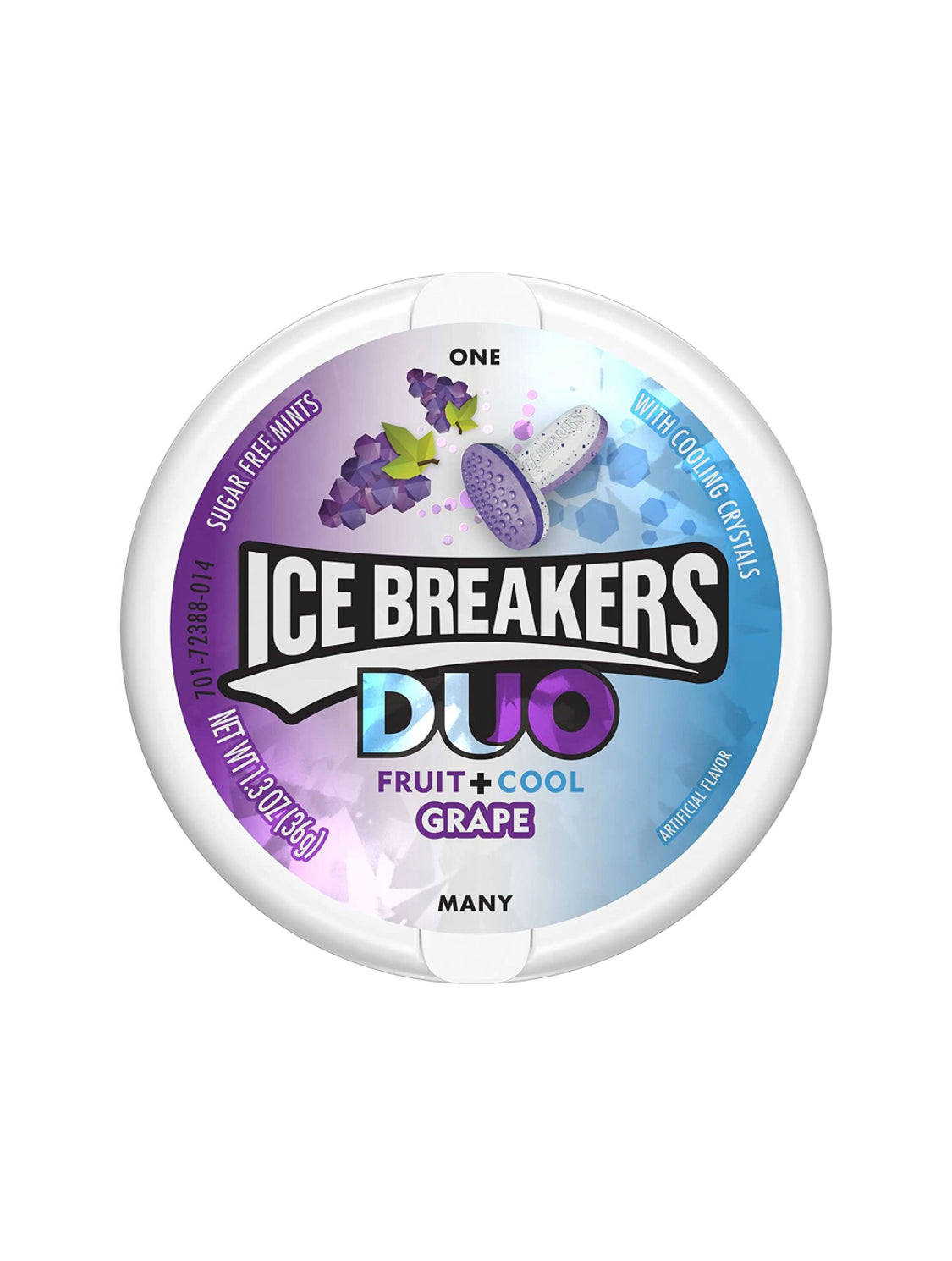 ICE BREAKERS DUO Grape Flavored Sugar Free Breath Mints, 1.3 oz